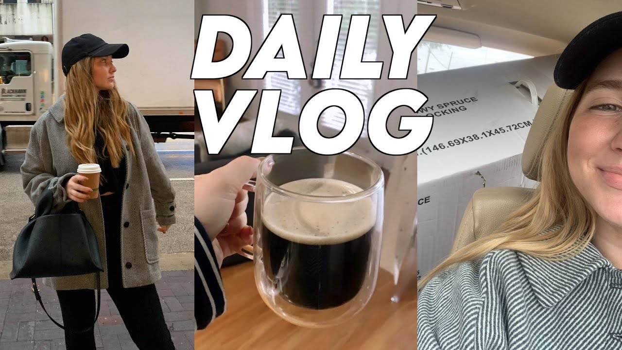 VLOG: city morning routine, kitchen remodel, buying my Christmas tree, last college class ever