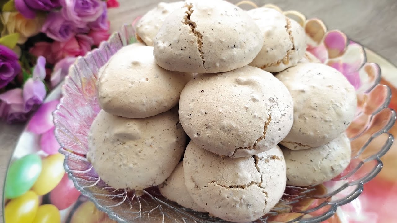 💜Cəmi 3 yumurta ağından çox dadlı peçenye resepti/Печенье из яичного белка/Egg white biscuits💜