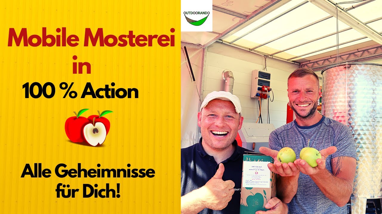 Mobile Mosterei in ACTION 100 % 🍏   -  Was passiert an der Saftpresse? 🧐
