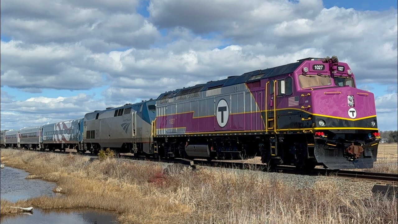 MBTA Engines & Coaches (Cape Flyer!) on Amtrak Downeaster Trains Compilation from 2018 to 2025