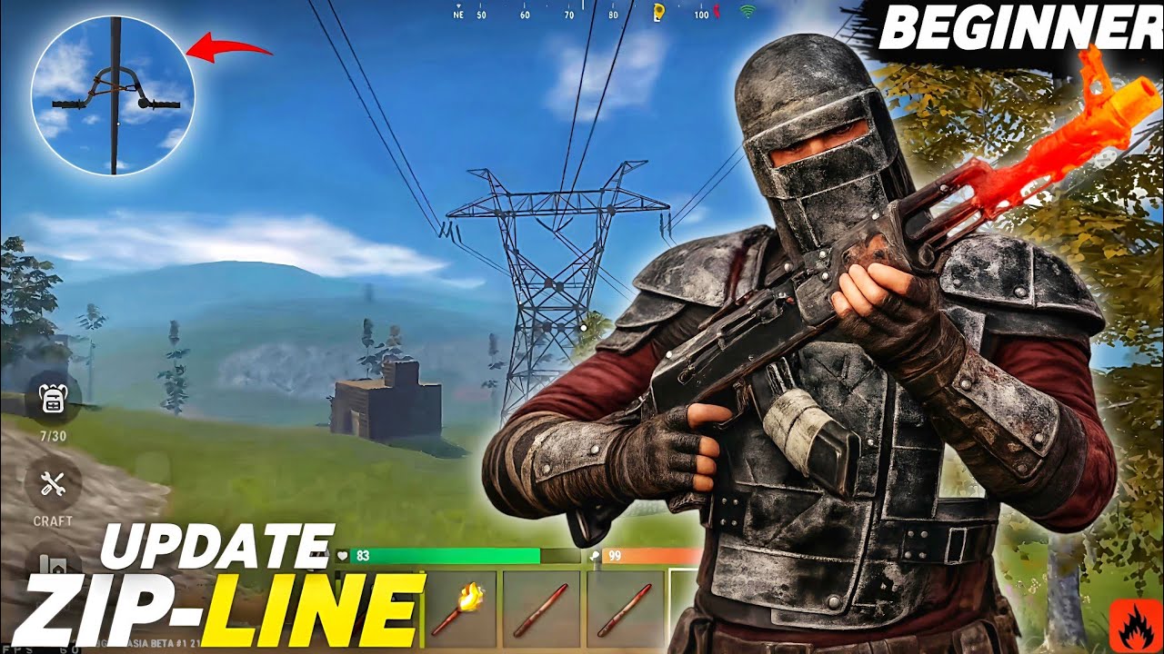 BETA UPDATE || ADDED ZIP-LINE 🔥 IN Oxide Survival Island 🏝️#oxide #rust 