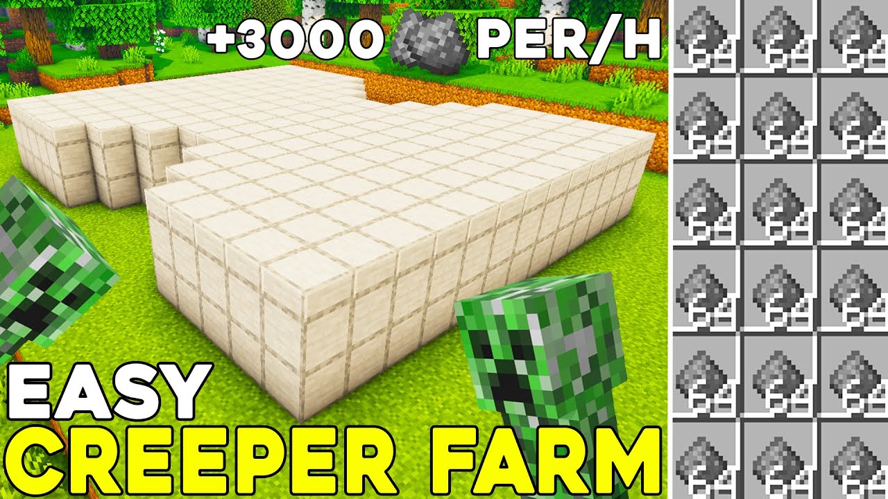 EN KOLAY CREEPER ( BARUT ) FARMI !!! Minecraft Creeper Farmı Nasıl Yapılır ? l Minecraft Sistemler
