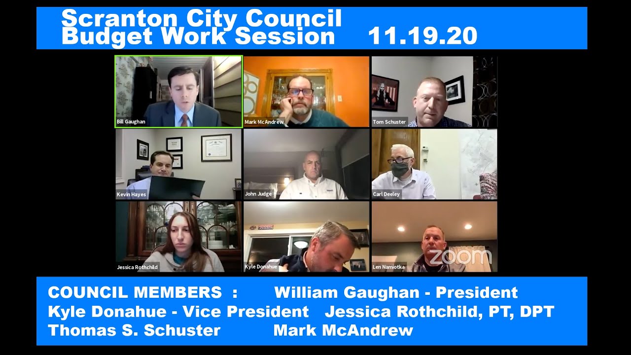 Scranton City Council Budget Work Session 11-19-20