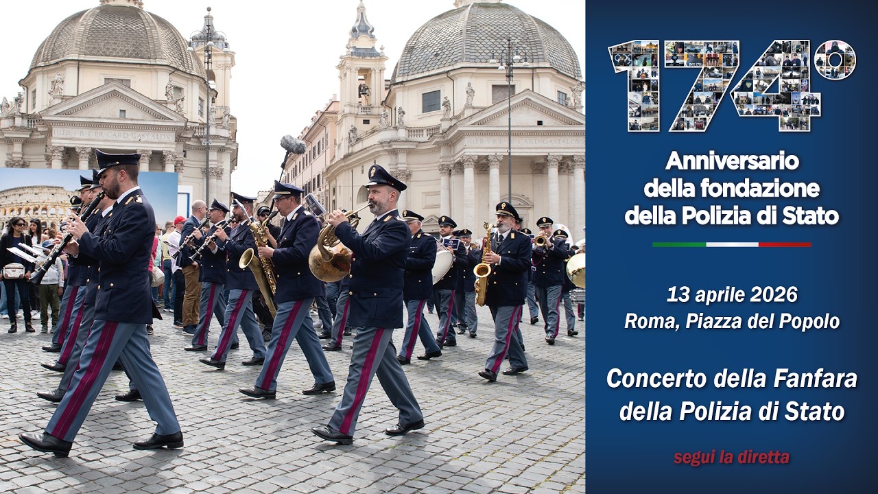 La Fanfara della Polizia di Stato in concerto per il 174&deg; #AnniversarioPolizia