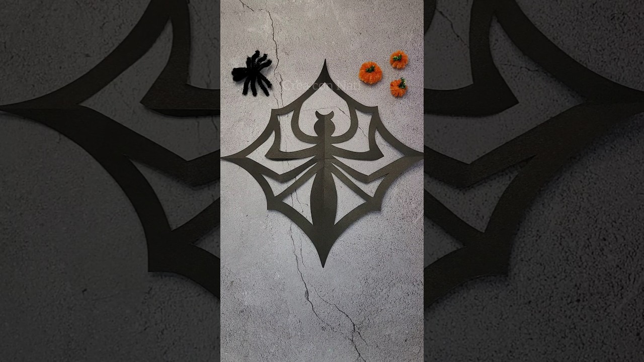 🕷 Ara&ntilde;a de papel | Как сделать бумажного паука 🕸 #хеллоуин #шорты