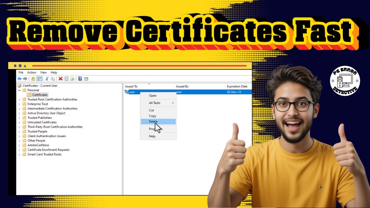 Jak usunąć certyfikaty z systemu Windows 10 | Czysty i bezpieczny system (2026)