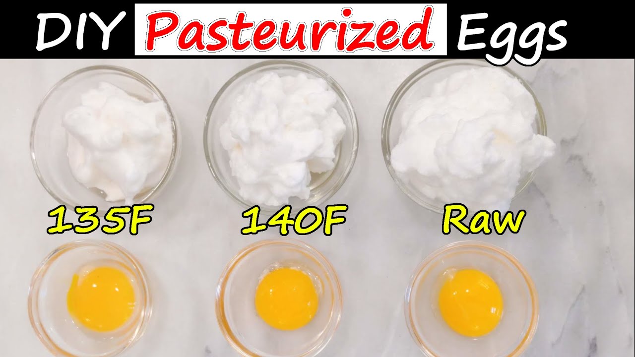 Pasteurize eggs at home without sous vide cooker! See how it compares with raw and sous vide eggs