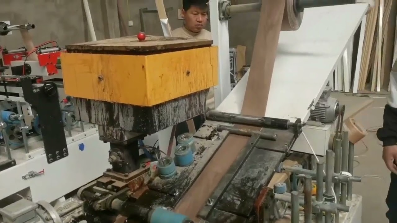 profile wrapping machine for wrapping wood veneer on door frame-008615931098079（Whatsapp/Wechat）