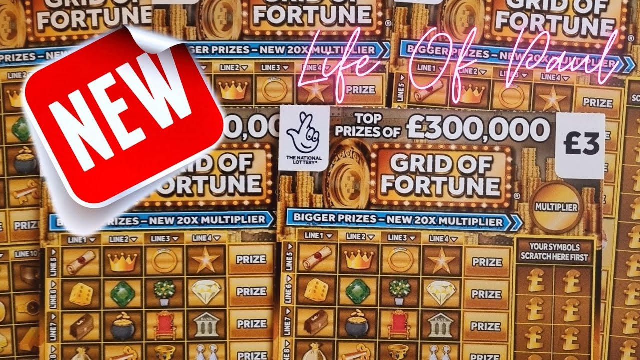 New £3 Lottery Scratch Cards. £15 of the Grid of Fortune scratch cards.