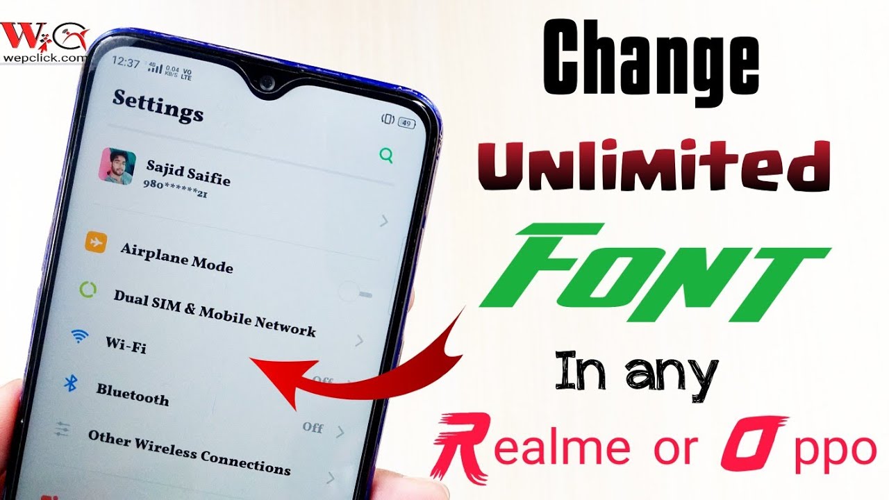 Change unlimited FONT in any Realme or Oppo phone just one click | WepClick