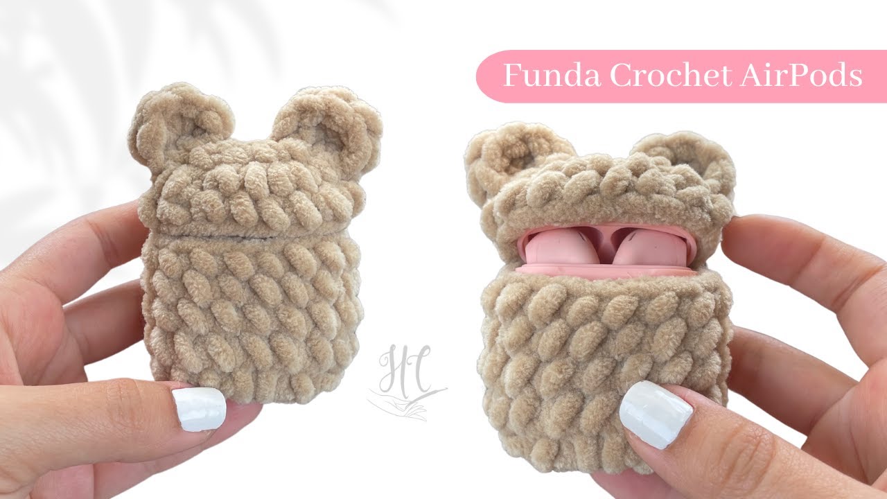 🐻Funda a crochet para AUDÍFONOS AirPods OSITO🎧| Tutorial Hebras Crochet
