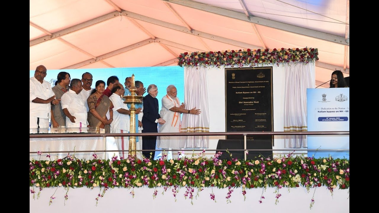 PM Narendra Modi inaugurates various development projects in Kollam, Kerala