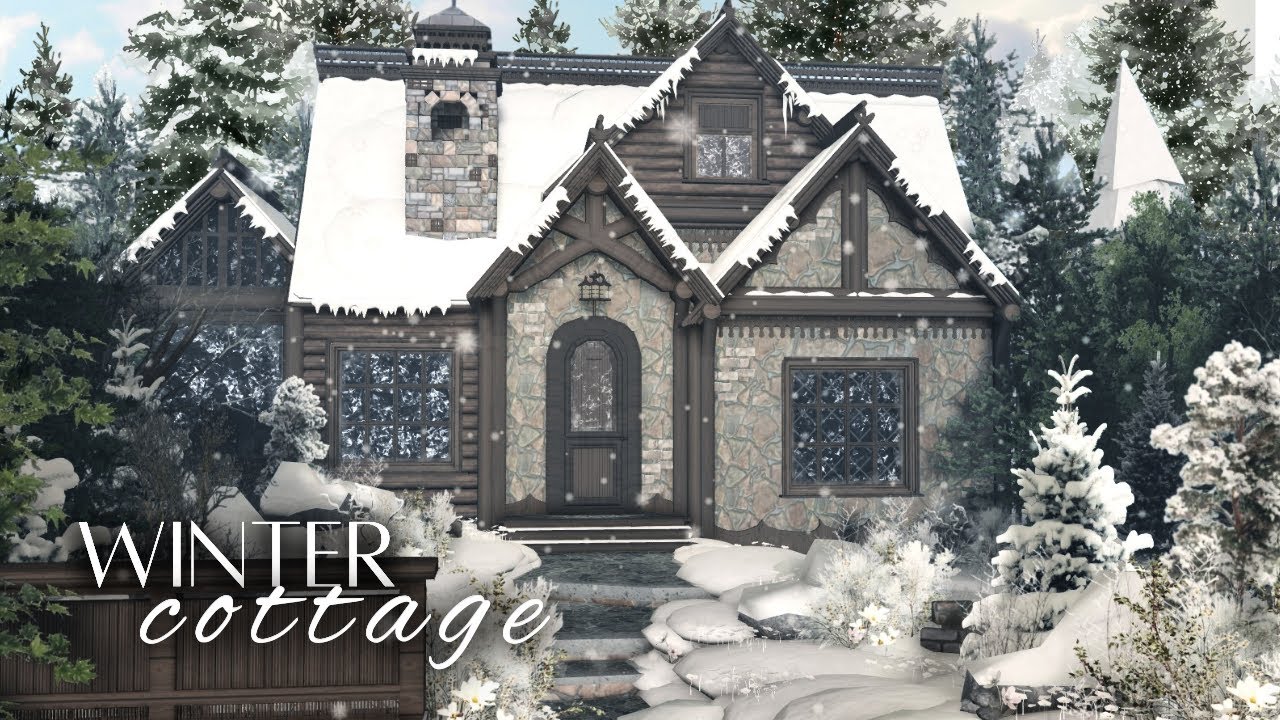 ❄️⋆.˚ winter log cabin ❆ speedbuild | roblox bloxburg 🌨️