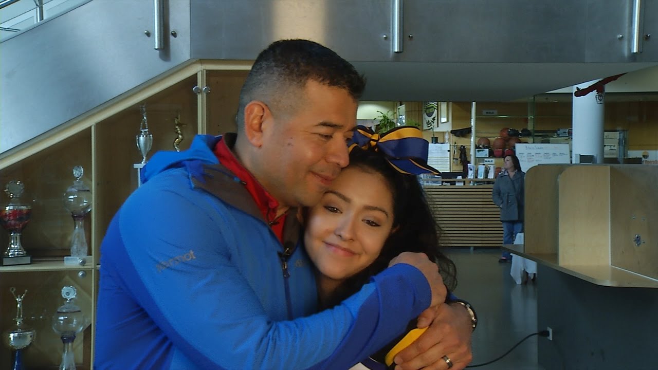 Cheerleader Reunites with Father
