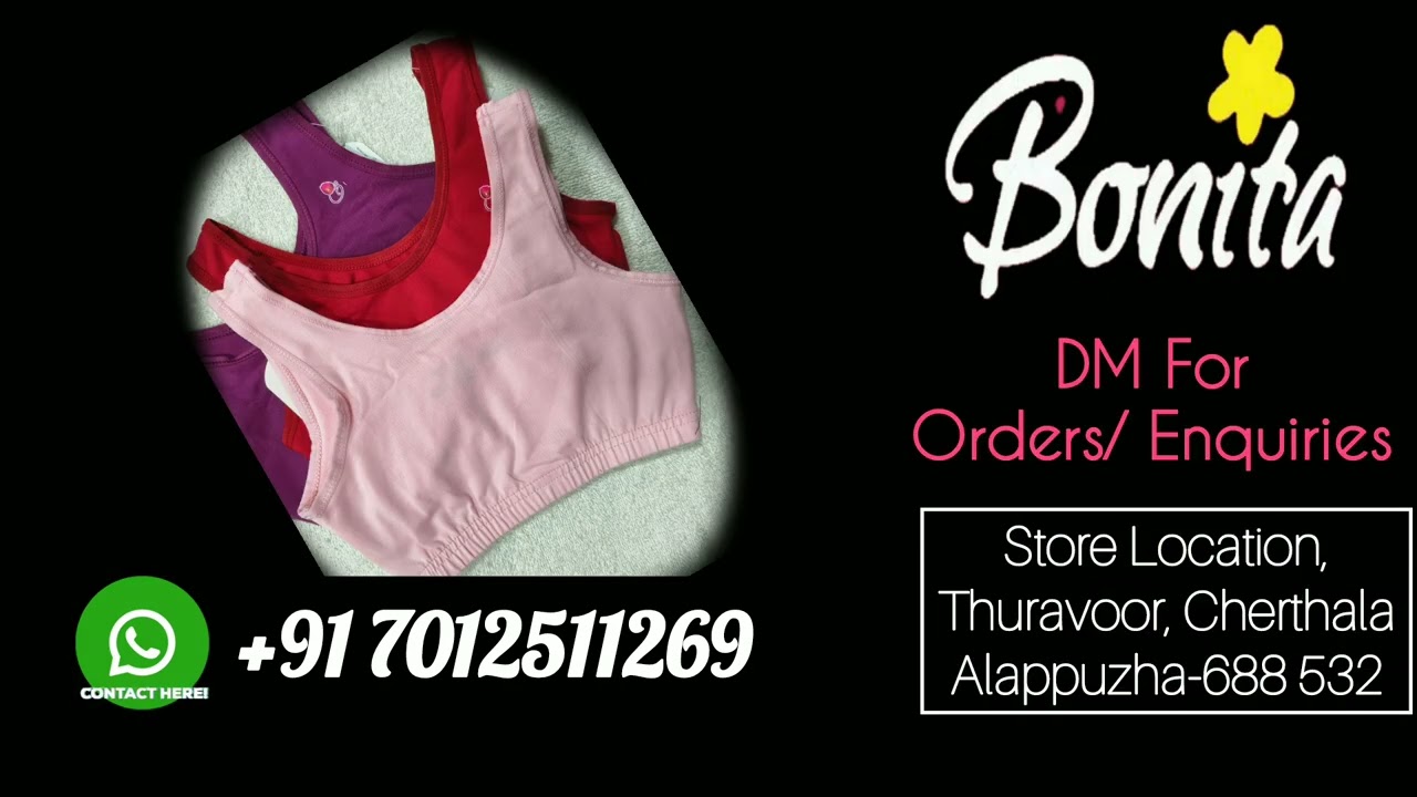 Beginners Bra | No Cups | Flat Front | Slip-On @BonitaThuravoor #BeginnersBra #NoCupBra