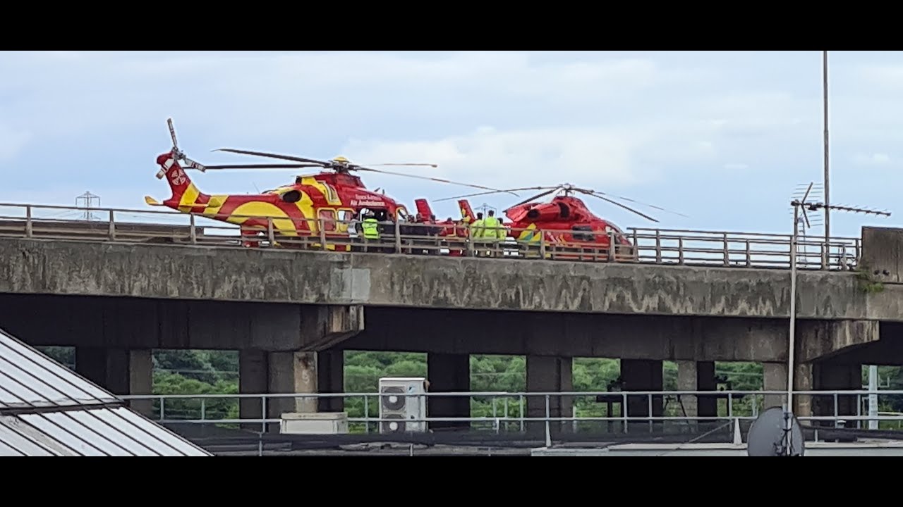 Multiple air ambulance lands on A13 Pitsea to deal with a serious accident