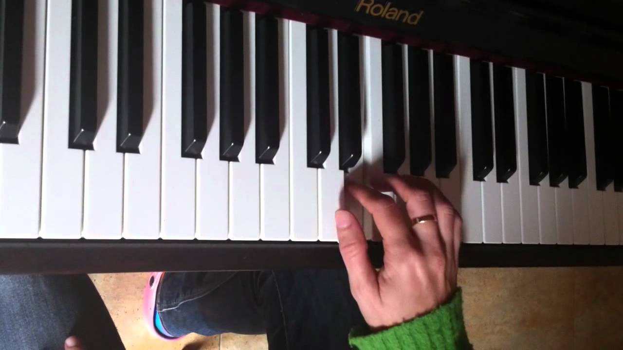 Tocar la escala de LA menor con el piano