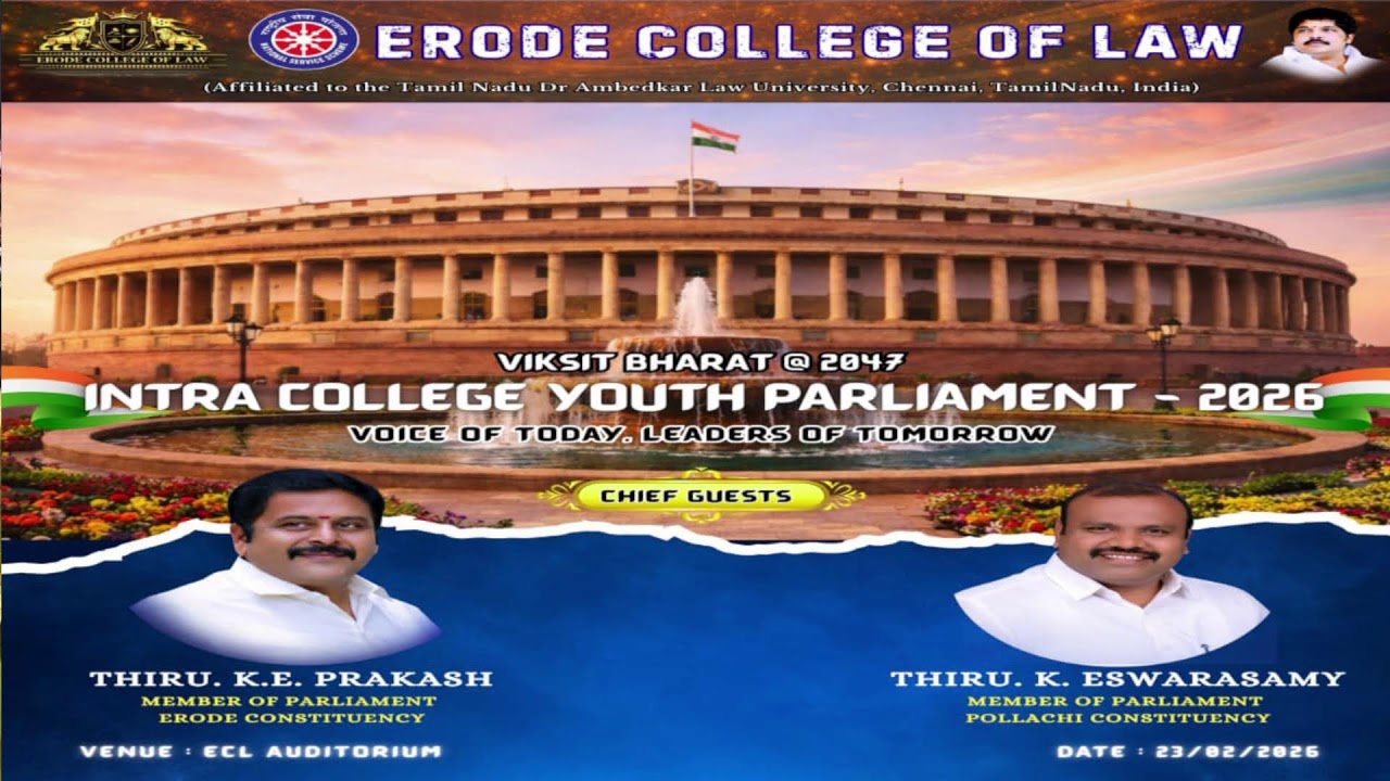 Intra College Youth Parliament 2026#Erode College of Law