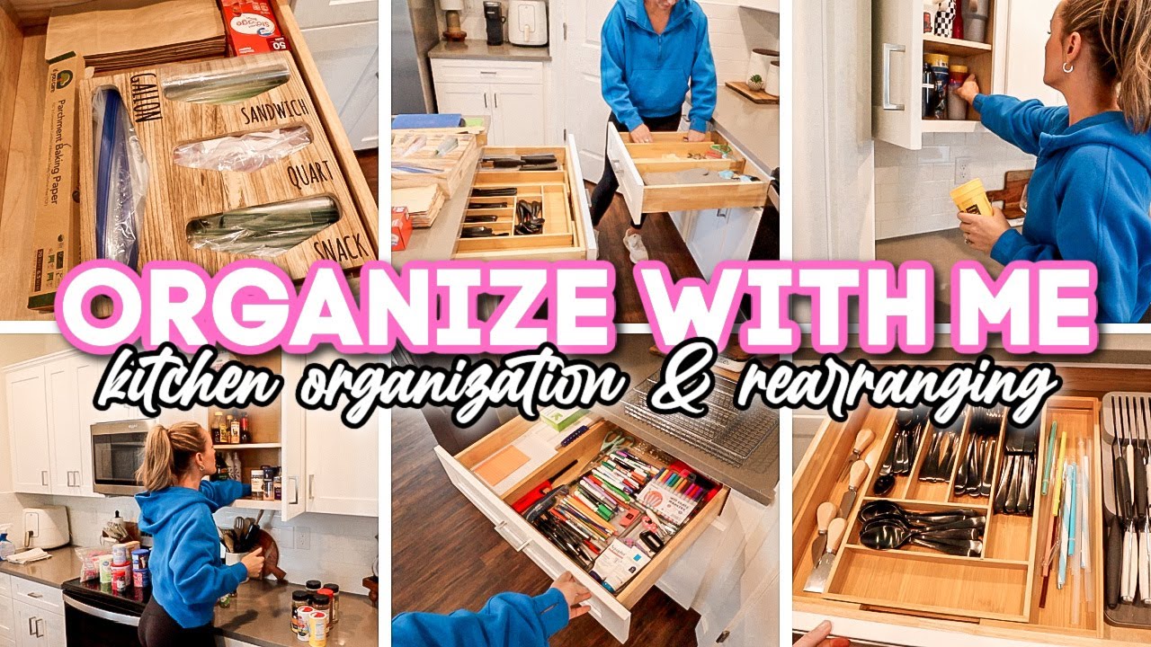 ORGANIZE WITH ME // kitchen organization & rearranging