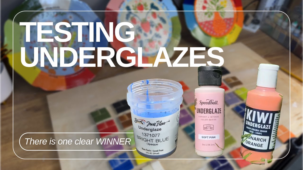 Testing underglazes - Speedball, Sax, Kiwi - I know what I’ll be buying