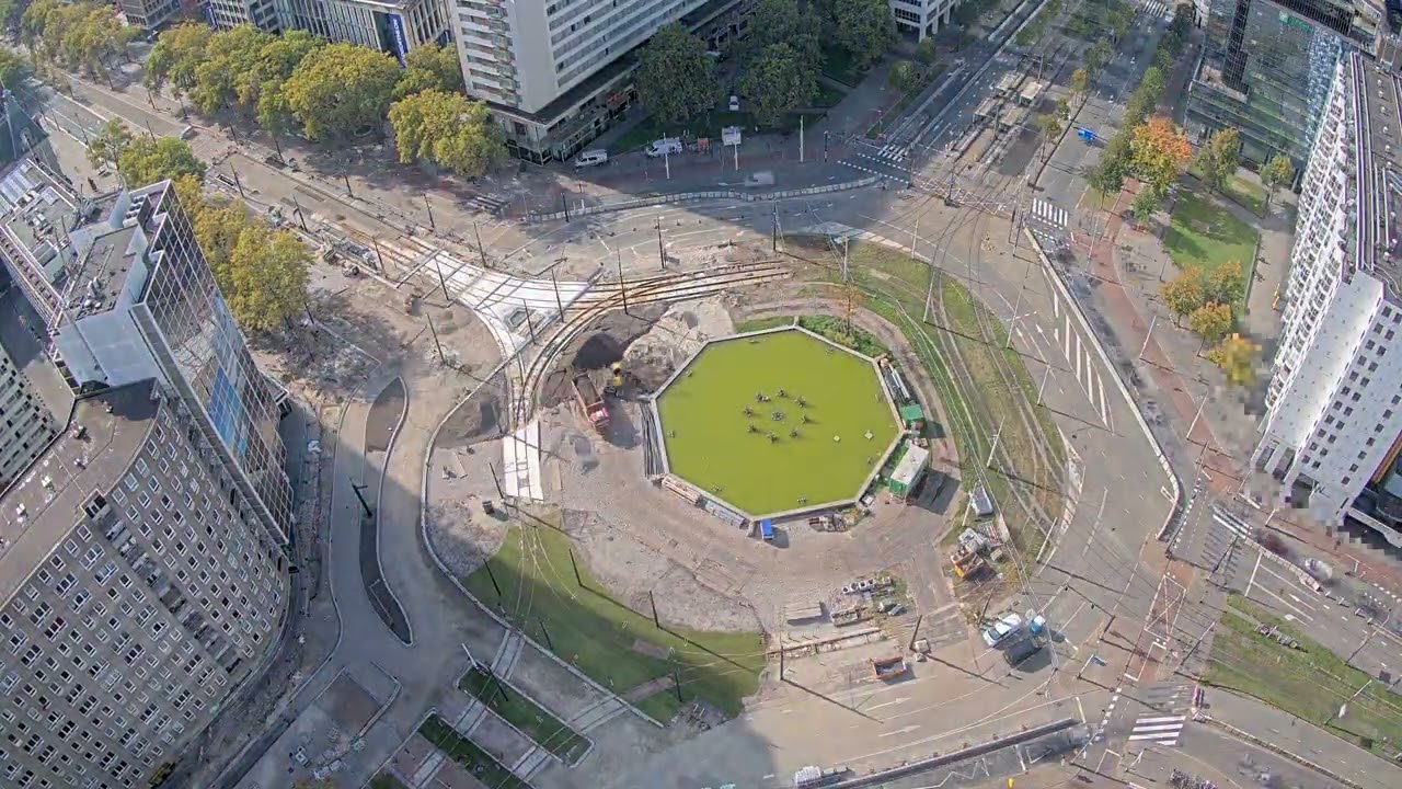 Timelapse: werkzaamheden herinrichting Hofplein (september–oktober 2025)