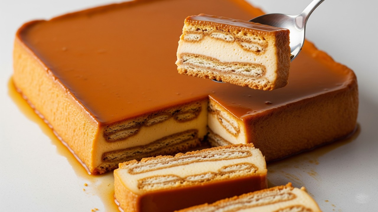 El POSTRE de GALLETAS y FLAN m&aacute;s F&Aacute;CIL y RICO en solo 10 MINUTOS 😍
