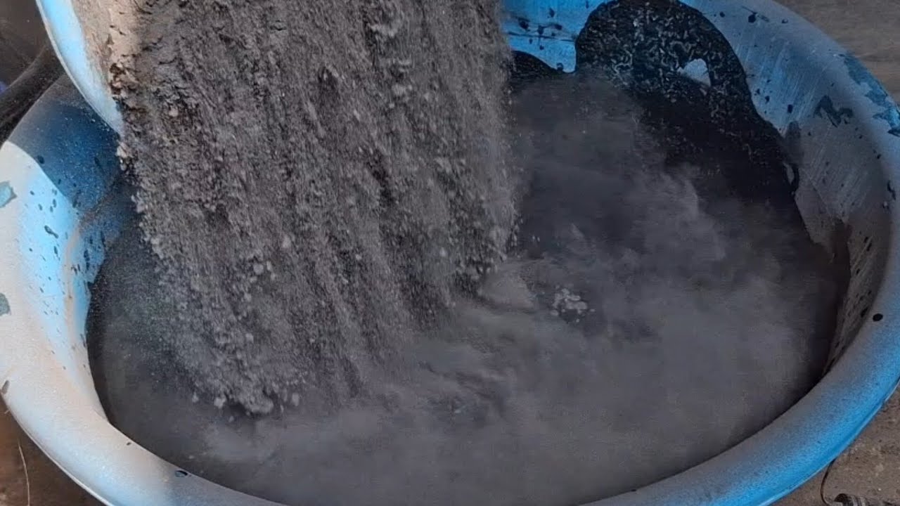 Pure Charcoal Mud Very Dusty Powder Pouring And Mixing 😋