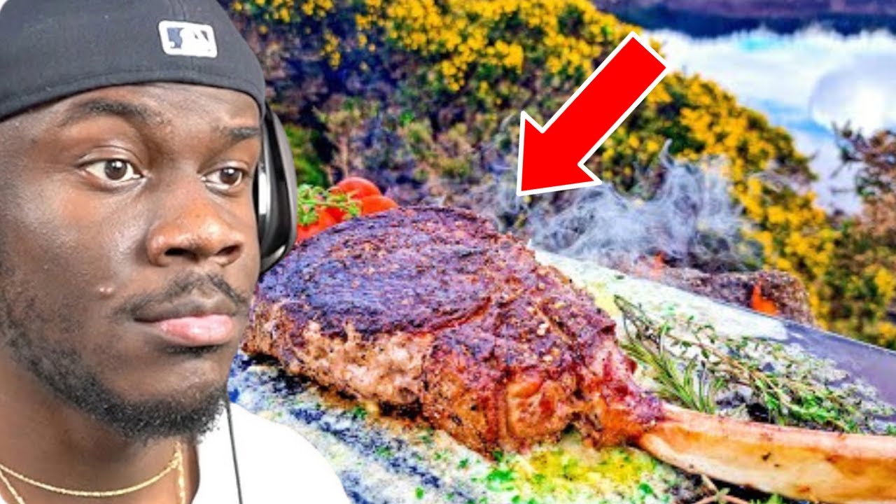 A Delicious TOMAHAWK STEAK Cooked In Nature!