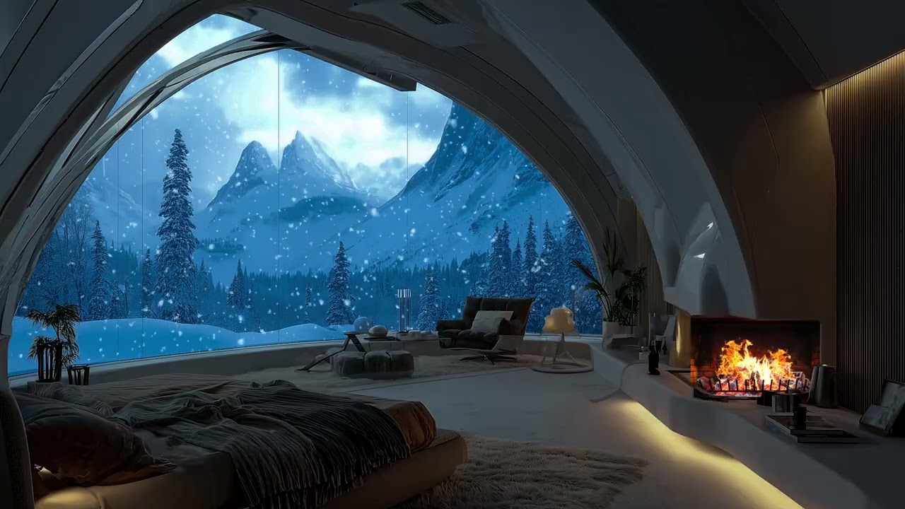 Soothing Instrumental Piano With Fireplace Ambience For Deep Sleep
