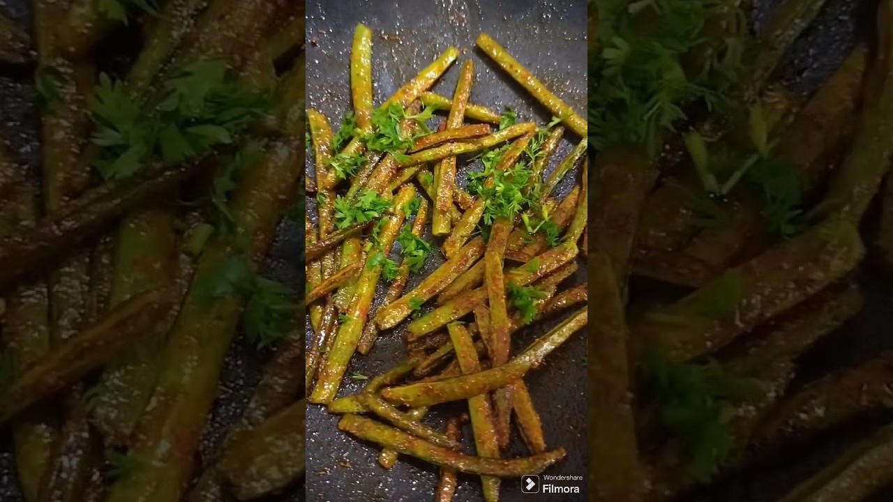 Gawar Fry (cluster beans) #indianfood #food #cooking