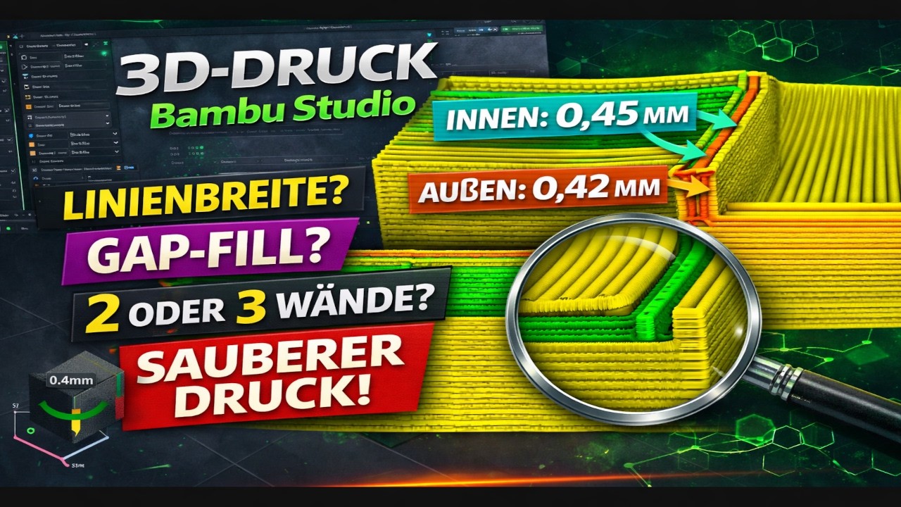 3D Druck Wände richtig konstruieren Autodesk Fusion + Bambu Lab Studio – Gap Fill verstehen Tutorail