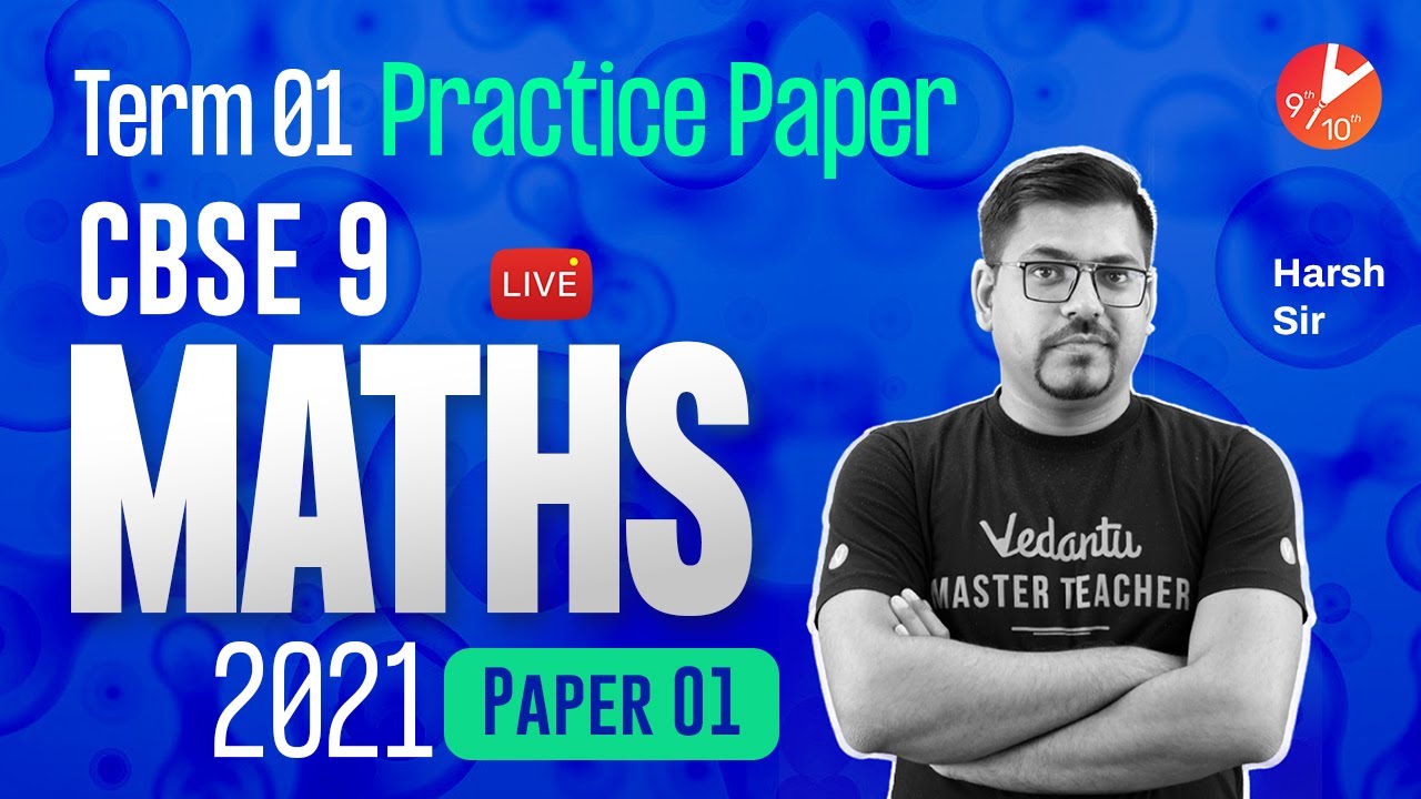 CBSE Class 9 PRACTICE PAPER 2021 for Term 1 Maths MCQs[Paper-1]🧐 | Board Exam Preparation 2021
