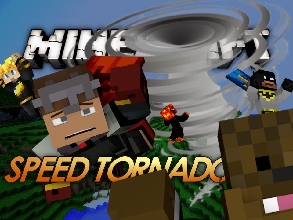 Minecraft Mini Game: Speed Tornado! w/ Jerome, xRpMx13, TBNRfrags, & GoldSolace