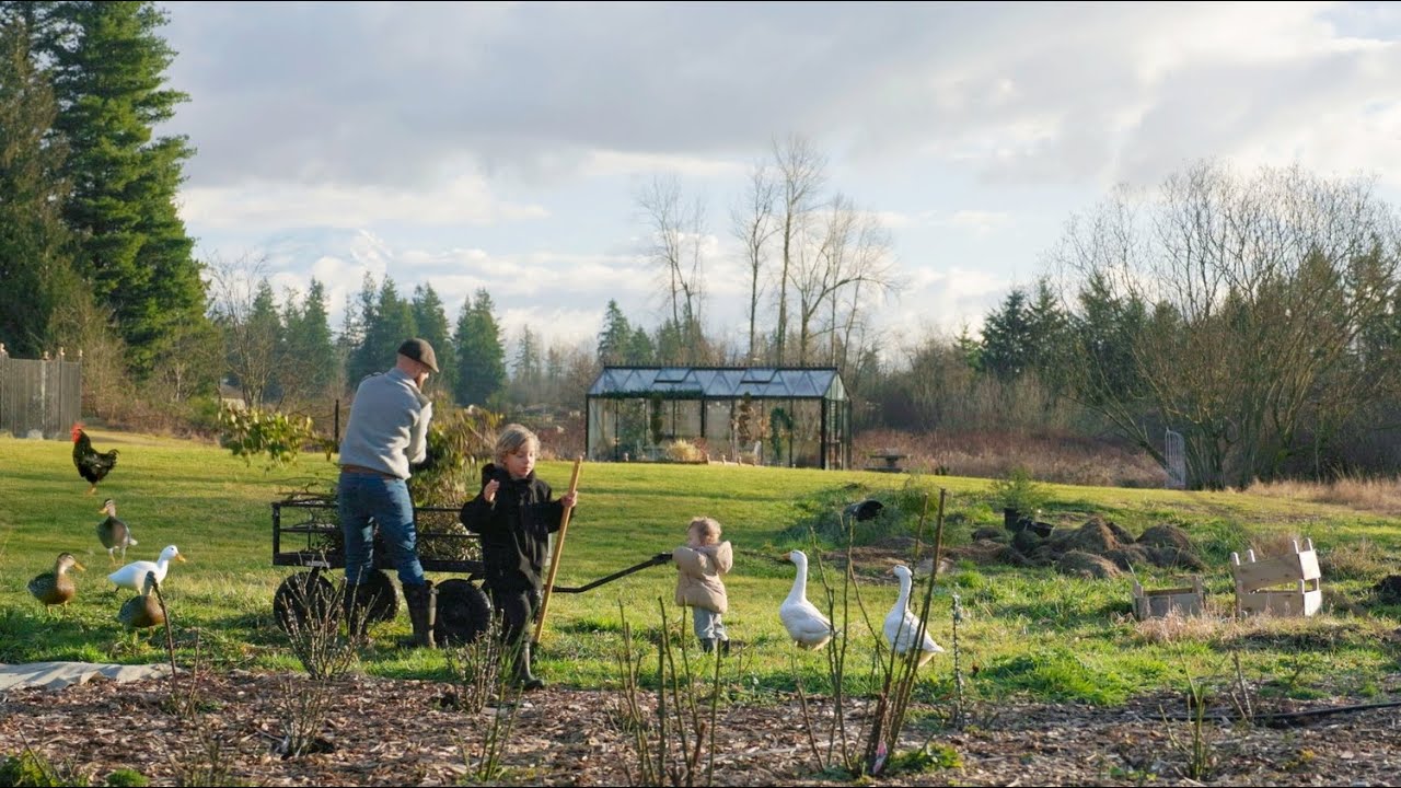 #12 Peaceful Countryside Vlog | Winter Pruning, Deep-Cleaning Chicken Coop