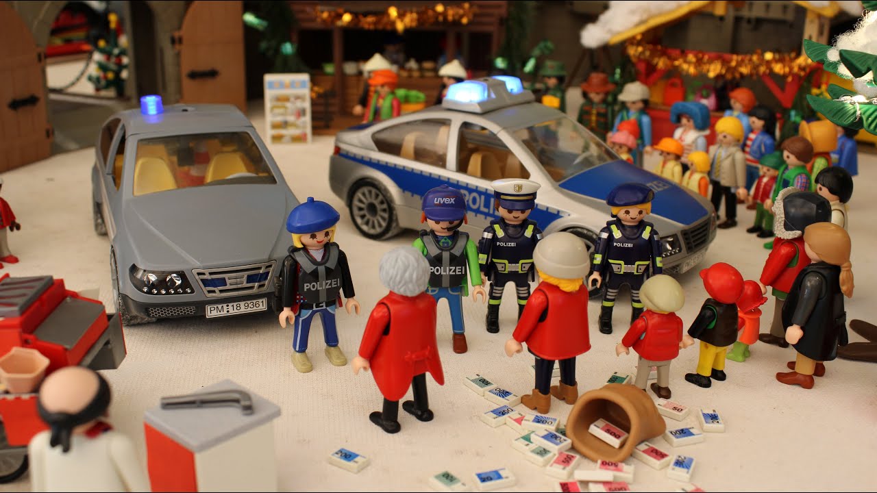 Diebe am Weihnachtsmarkt - Playmobil Familie Rauter - Abenteuer aus Linsendorf - Polizei Kinderfilm