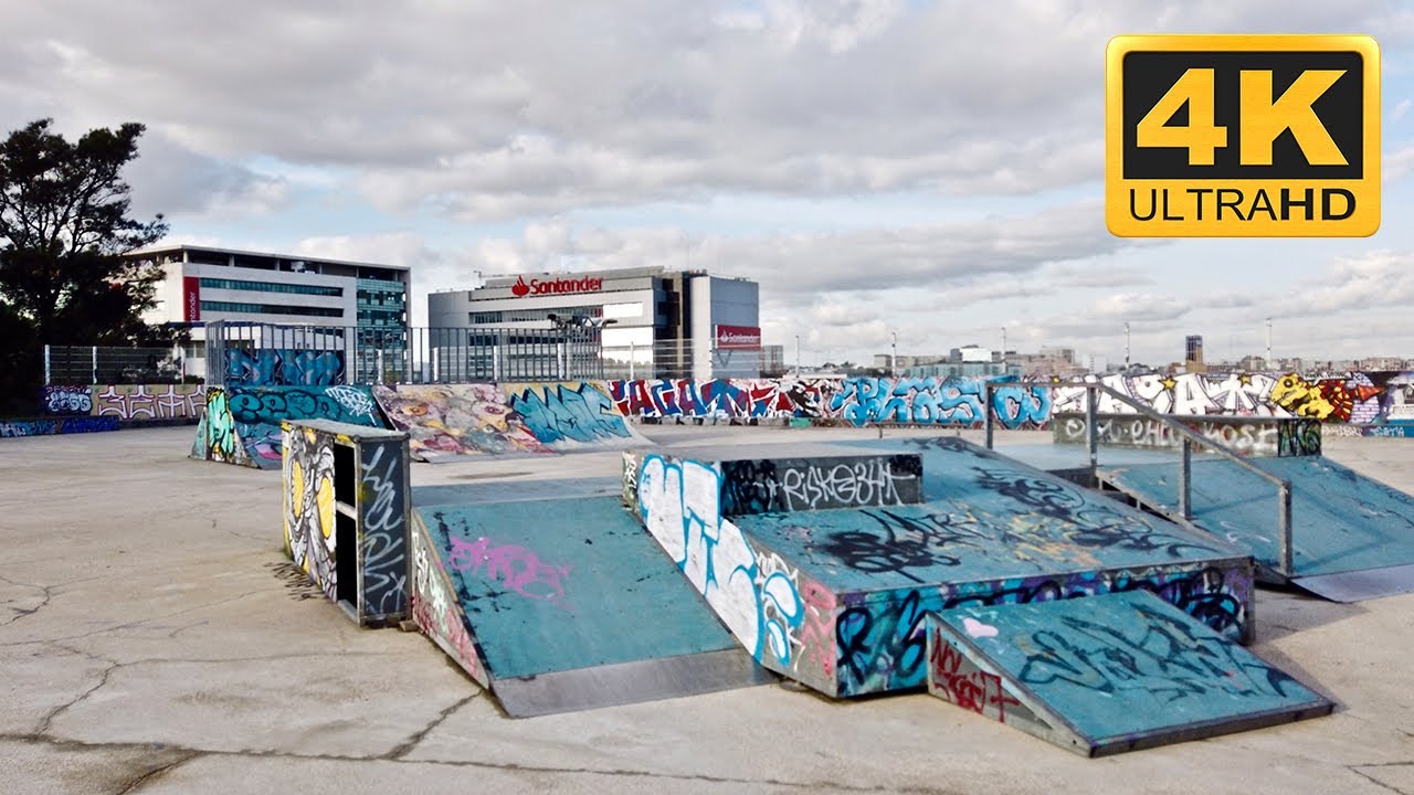 Skateparks and skate spots in Lisbon - (4K) HDR (Portugal)