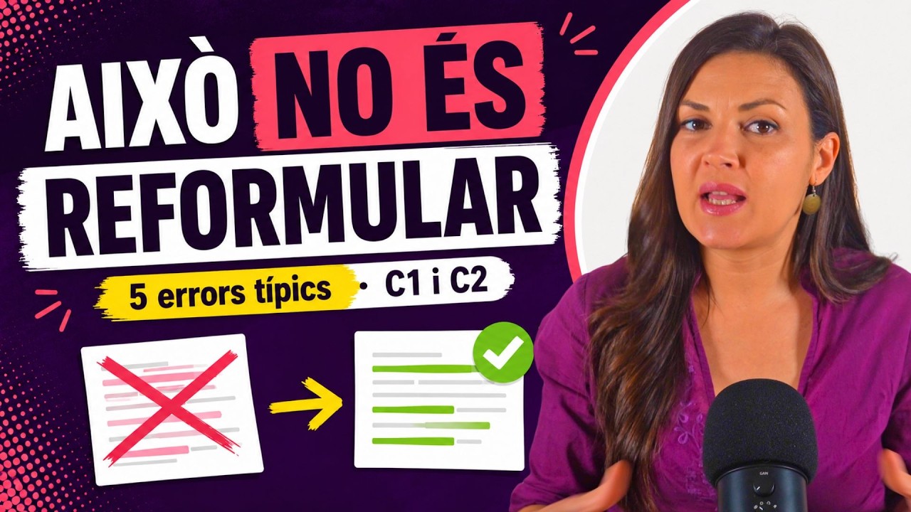 🙈 5 errors quan REFORMULES un text en catal&agrave; | Nivells C1 i C2