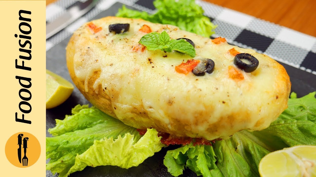 Stuffed Potato with cheese - Food Fusion