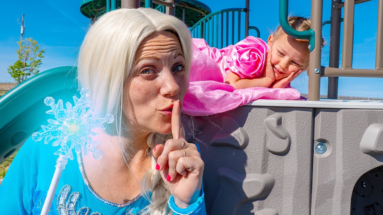 Elsa and Ariel Play Hide and Seek with Princess Butterfly!