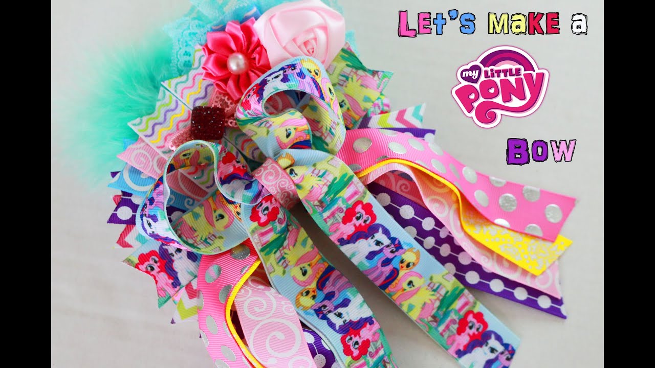 Let's make a MY LITTLE PONY PONY TAIL hairbow / DIY: HOW TO