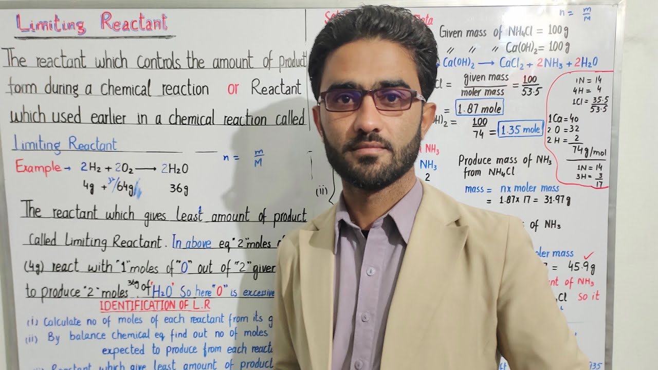 limiting reactant class 11 chemistry with example number 13 identification of limiting reactant