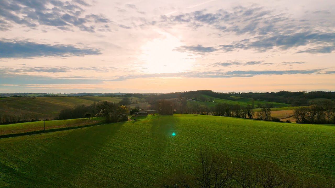 Drone video of the Gers Region South-West France Winter 2024 edition 4K