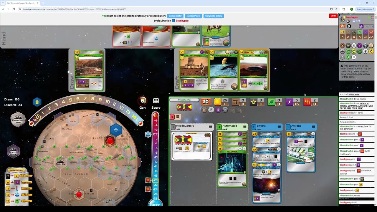 Хорошие карты, но я на мели | Обзор повтора Terraforming Mars
