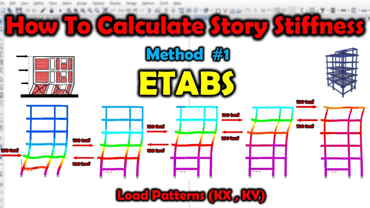 How To Calculate Story Stiffness (soft story) Manually In ETABS 2023