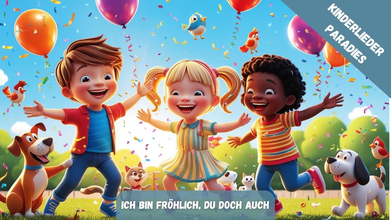 Ich bin fröhlich, du doch auch! 😊 | Gute-Laune Lied zum Mitsingen für Kinder | Kinderlieder Paradies