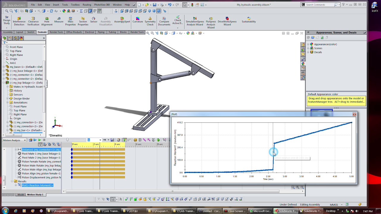 Solidworks 5 DES Motion Analysis Pt 1