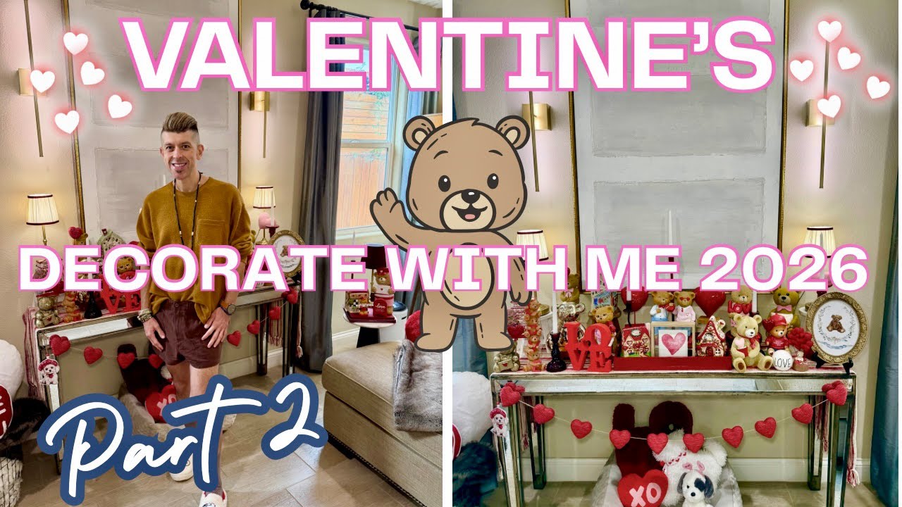 TEDDY BEAR TAKEOVER! 🧸💕 VALENTINE’S DECOR PART 2 | CONSOLE TABLE GLOW-UP