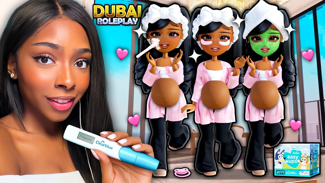 PREGNANT REALISTIC TRIPLETS HAVE A SPA DAY ⭐ (Roblox Snapchat)