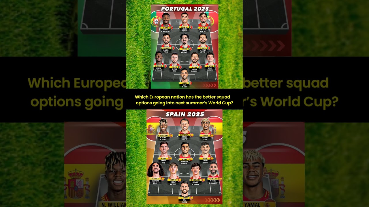 Spain vs Portugal 2025 | Full Squad Analysis | Future Stars & Legends ✨ 