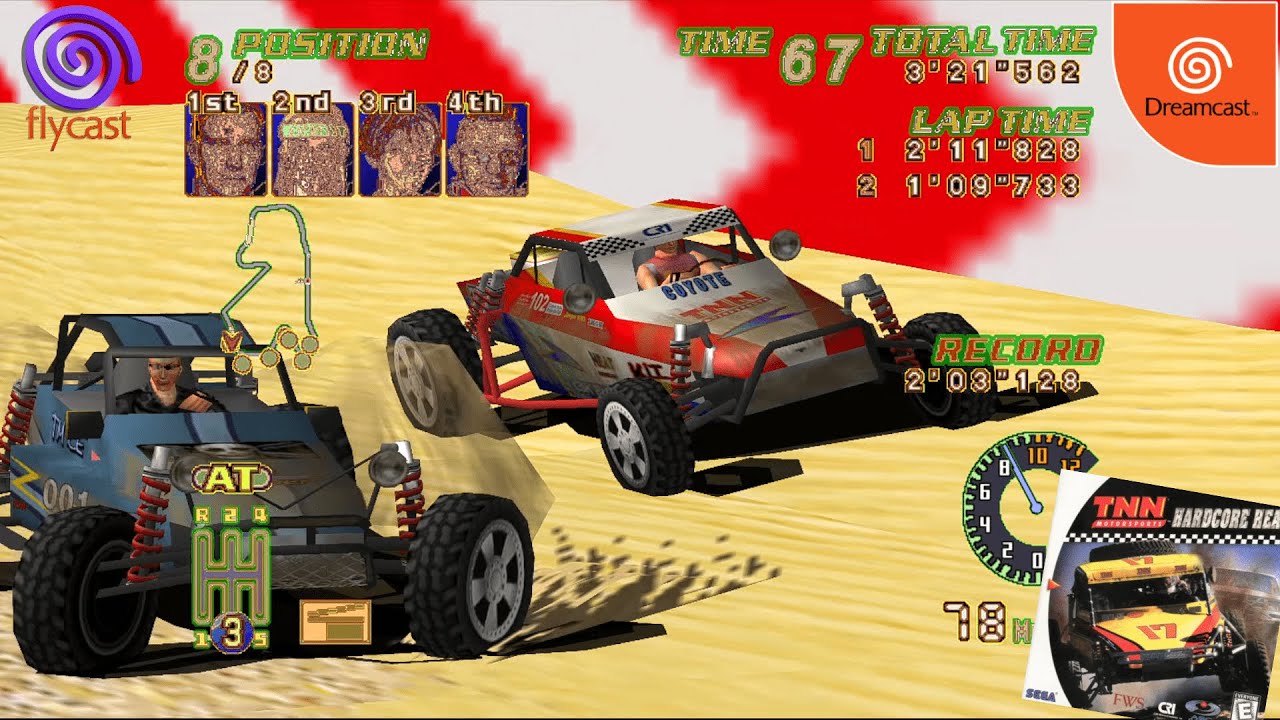 TNN Motorsports HardCore Heat (1999) SEGA Dreamcast Gameplay in HD (Flycast)